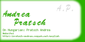 andrea pratsch business card